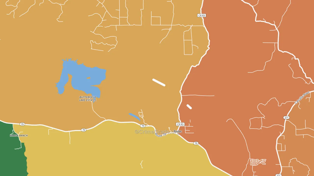 Radec, CA Map of Assault Rates