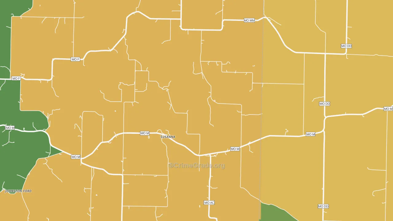 Rader, MO Map of Assault Rates