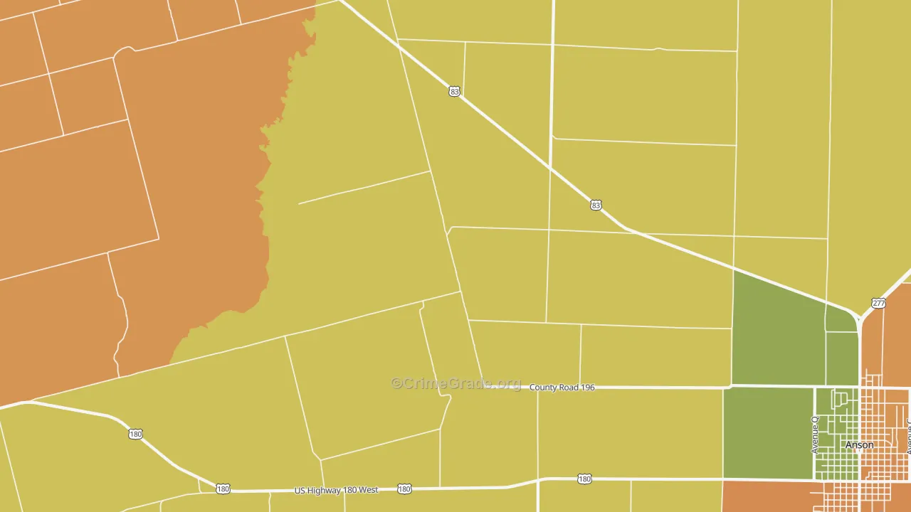 Radium, TX Map of Assault Rates