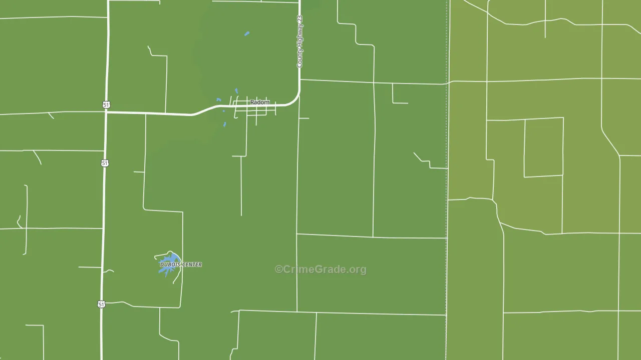 Radom, IL Map of Assault Rates