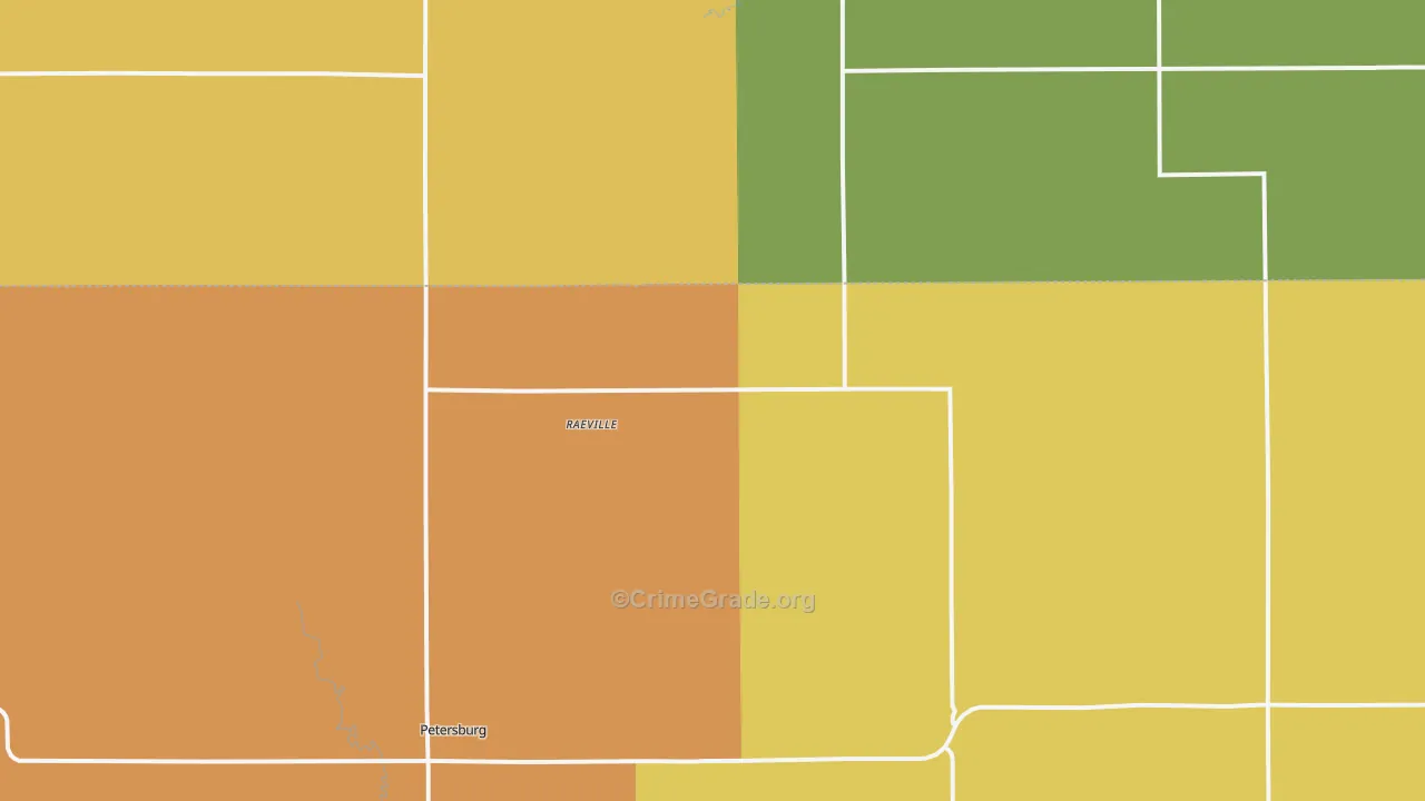 Raeville, NE Map of Assault Rates