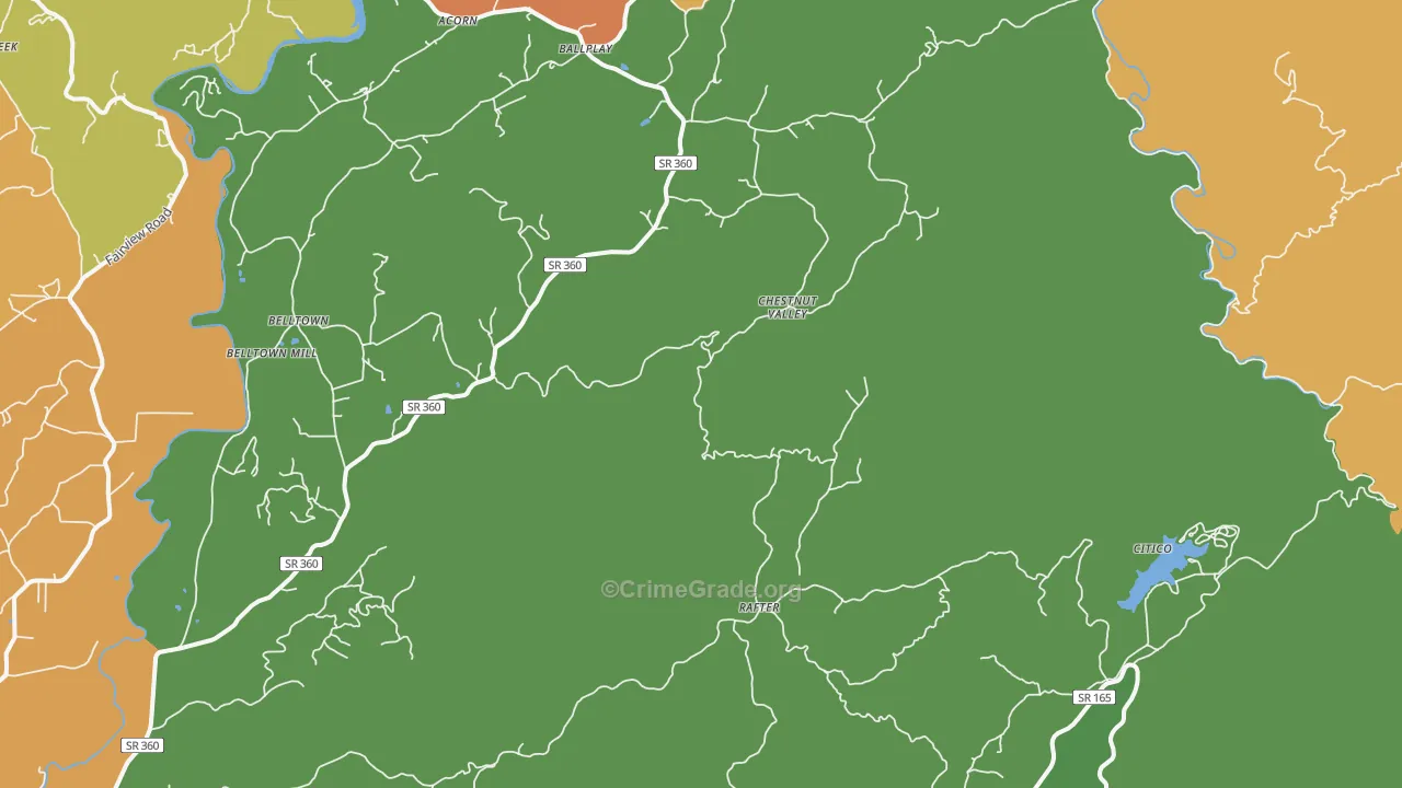 Rafter, TN Map of Assault Rates