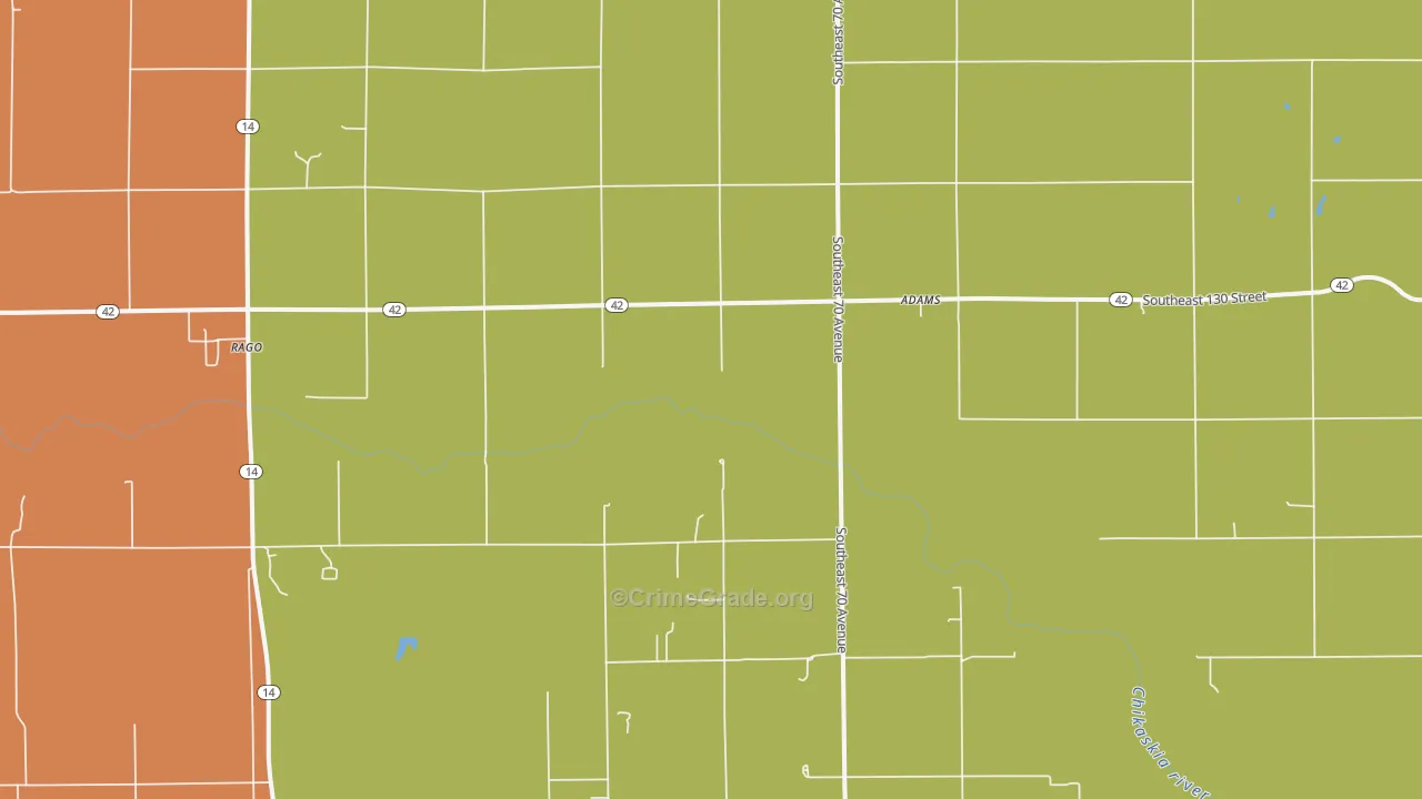 Rago, KS Map of Assault Rates