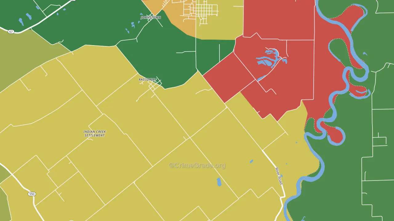 Ragsdale, IN Map of Assault Rates
