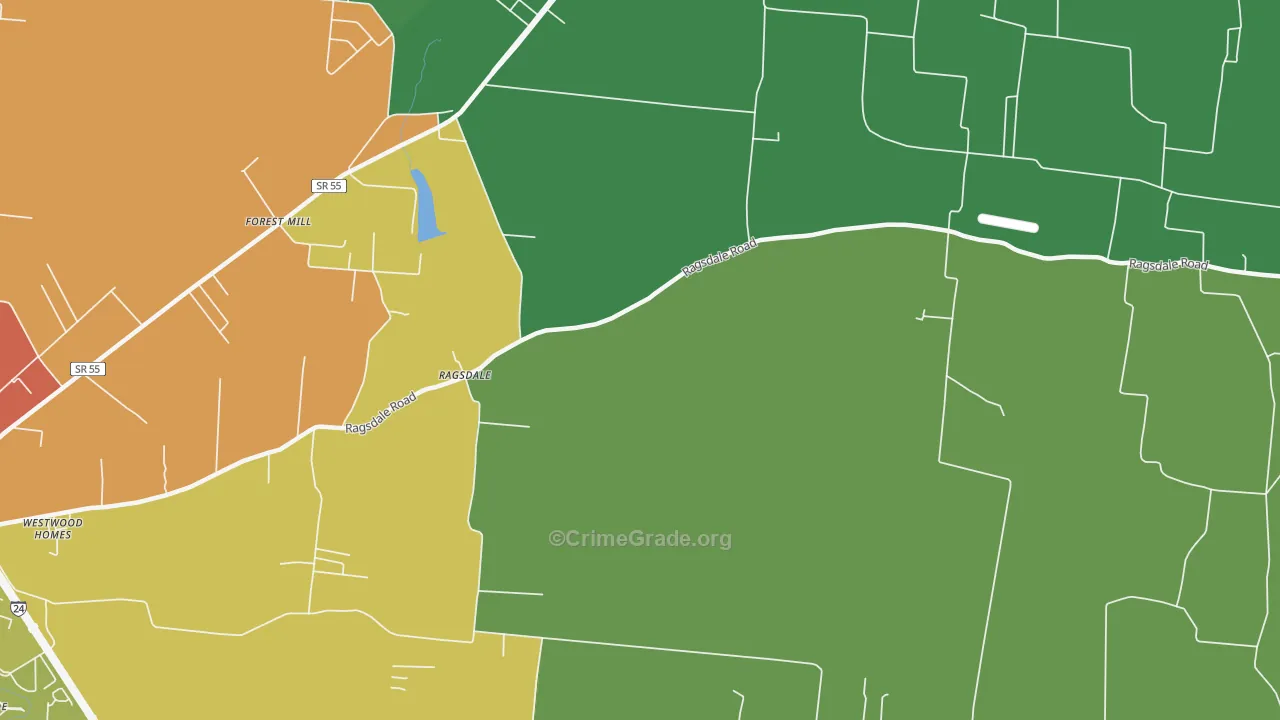 Ragsdale, TN Map of Assault Rates