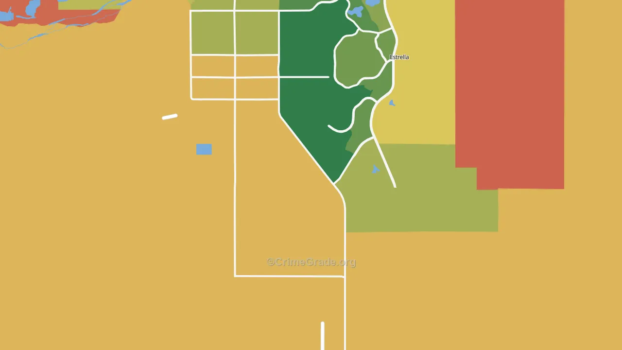 Rainbow Valley, AZ Map of Assault Rates
