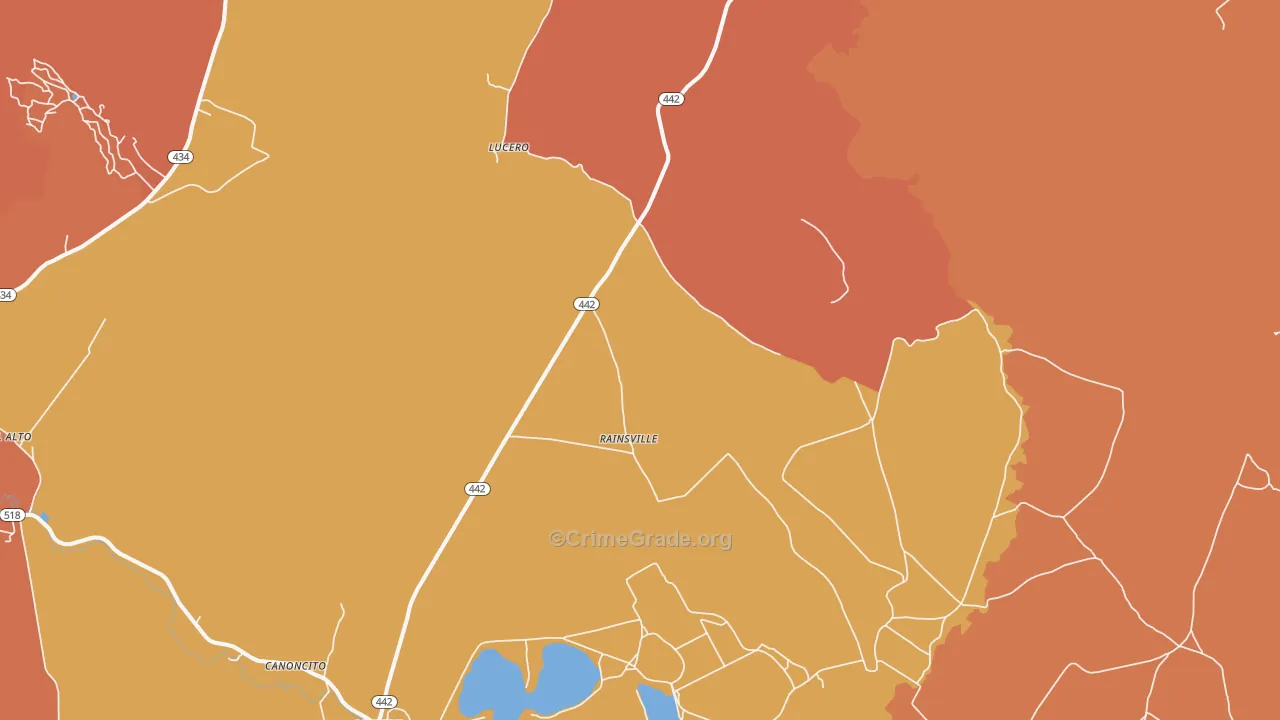 Rainsville, NM Map of Assault Rates
