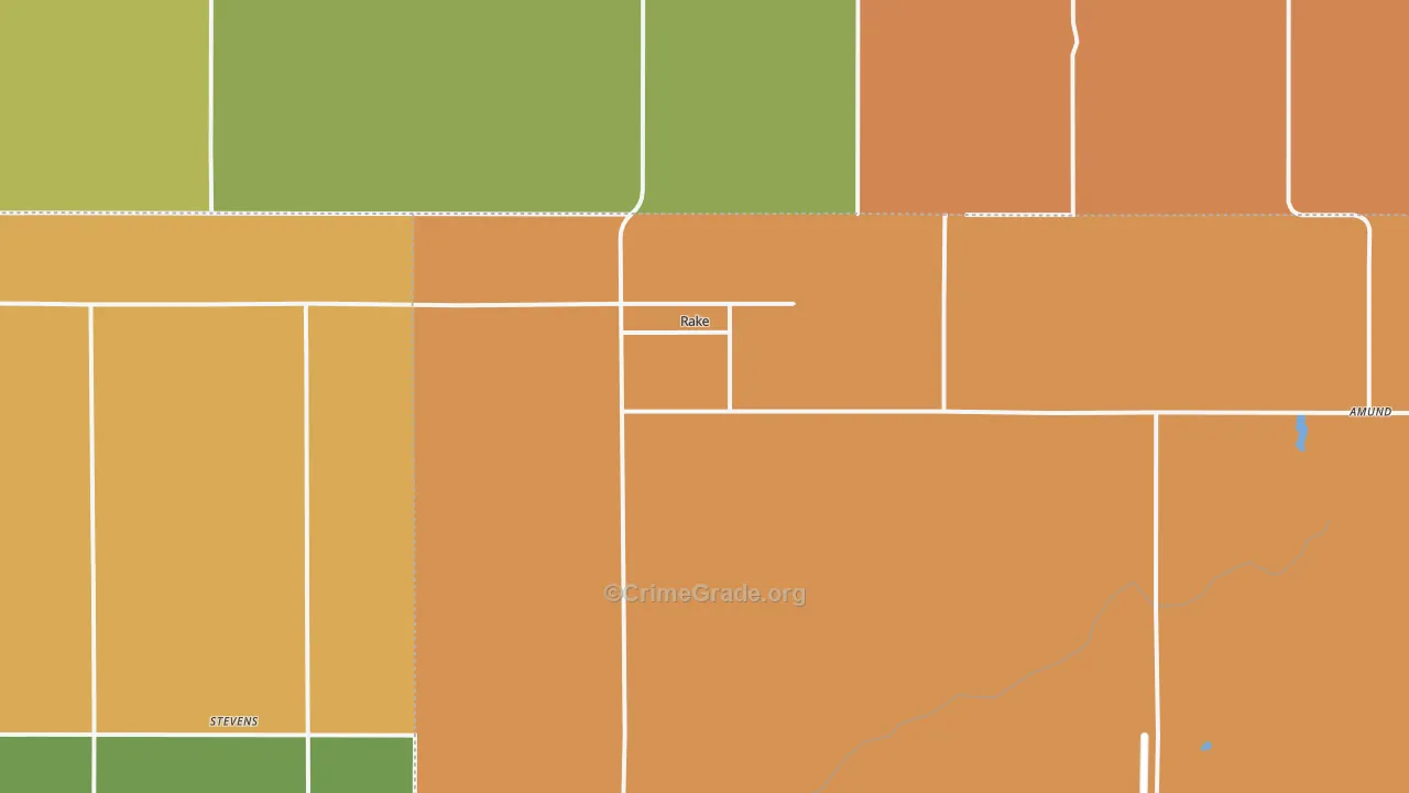 Rake, IA Map of Assault Rates
