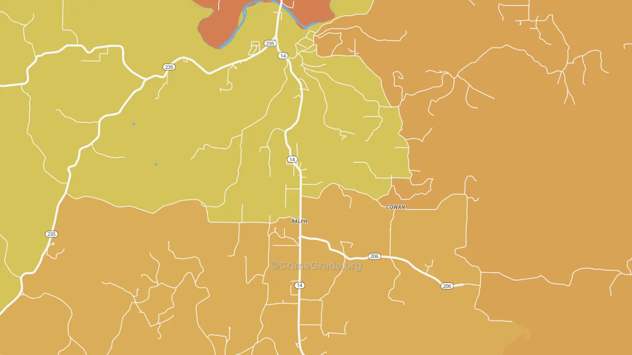 Ralph, AR Map of Assault Rates
