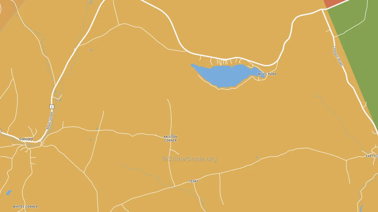 Ralston Corner, VT Map of Assault Rates