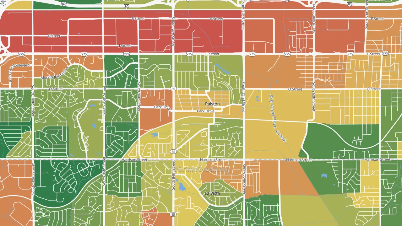 Ralston, NE Map of Assault Rates