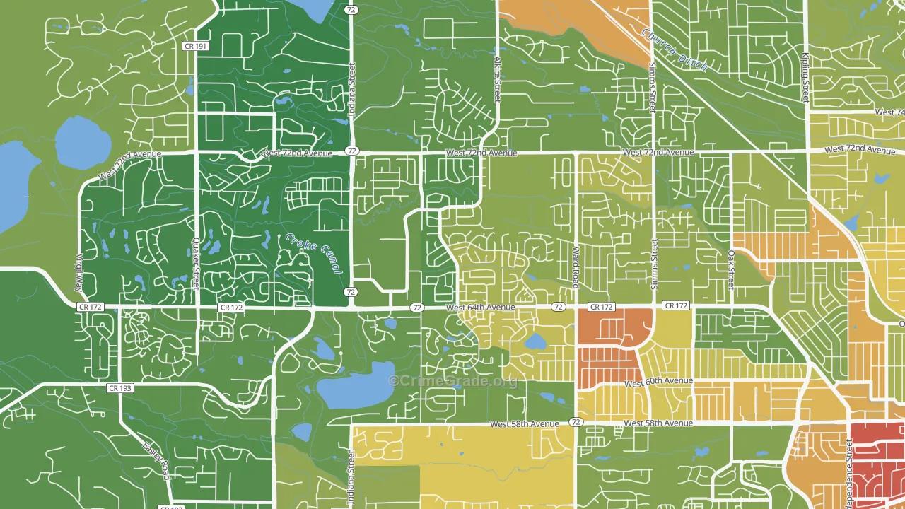 Ralston Valley, Arvada, CO Map of Assault Rates