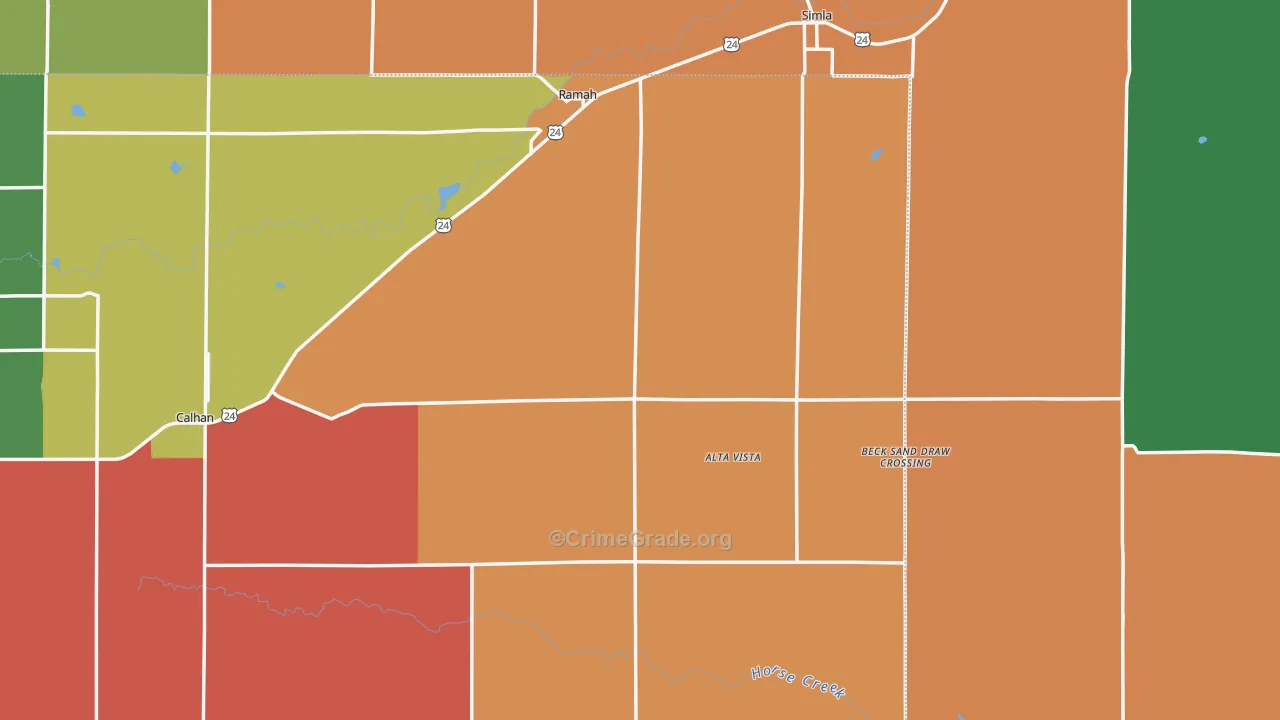 Ramah, CO Map of Assault Rates