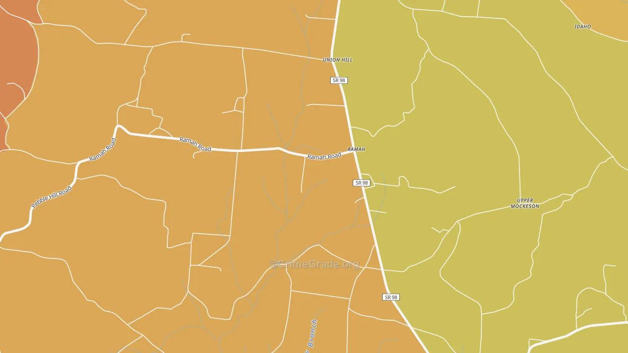 Ramah, TN Map of Assault Rates