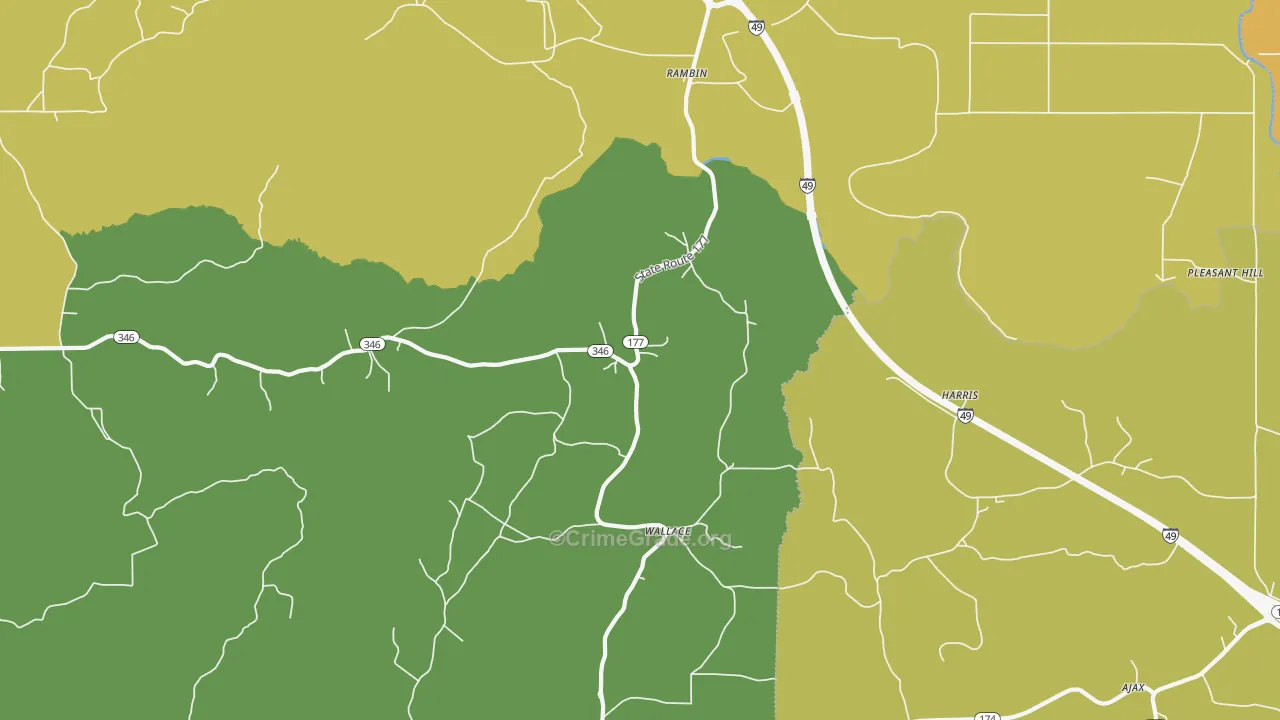 Rambin, LA Map of Assault Rates