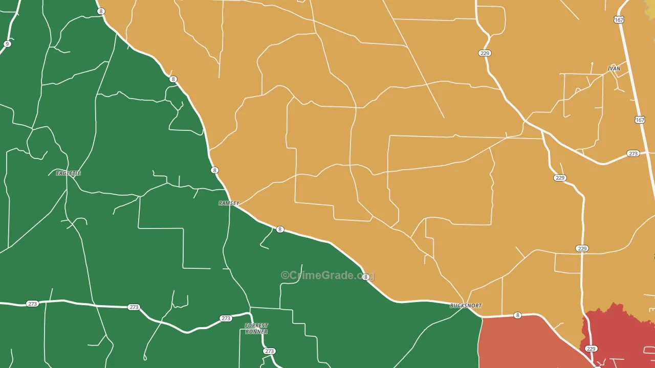 Ramsey, AR Map of Assault Rates