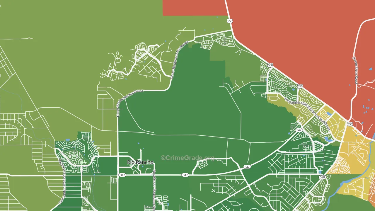Ranchitos, NM Map of Assault Rates