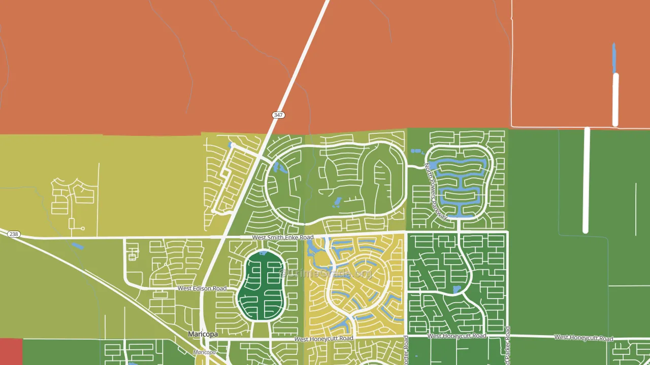 Rancho El Dorado, Silver Bell, AZ Map of Assault Rates