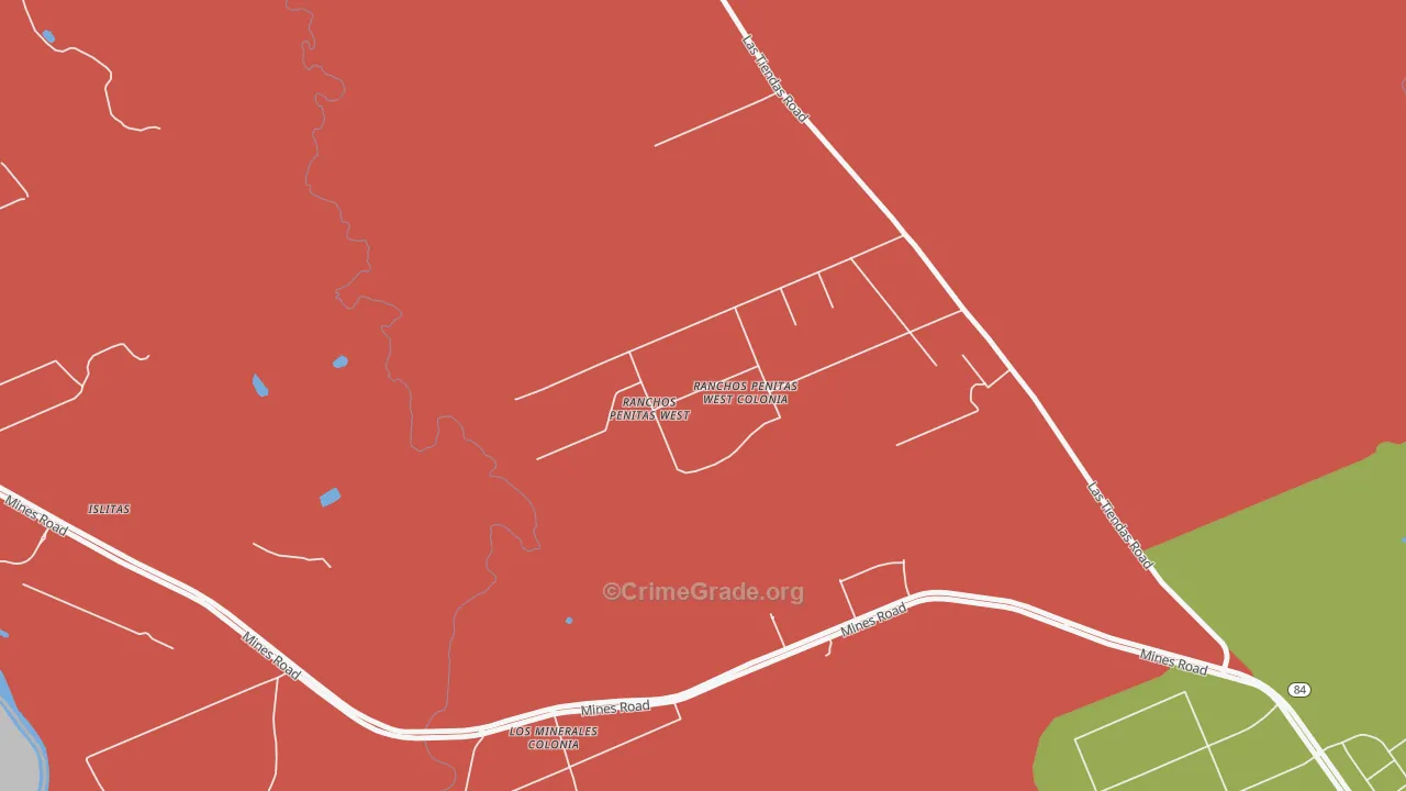 Ranchos Penitas West, TX Map of Assault Rates