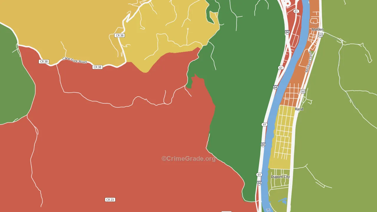Rand, WV Map of Assault Rates