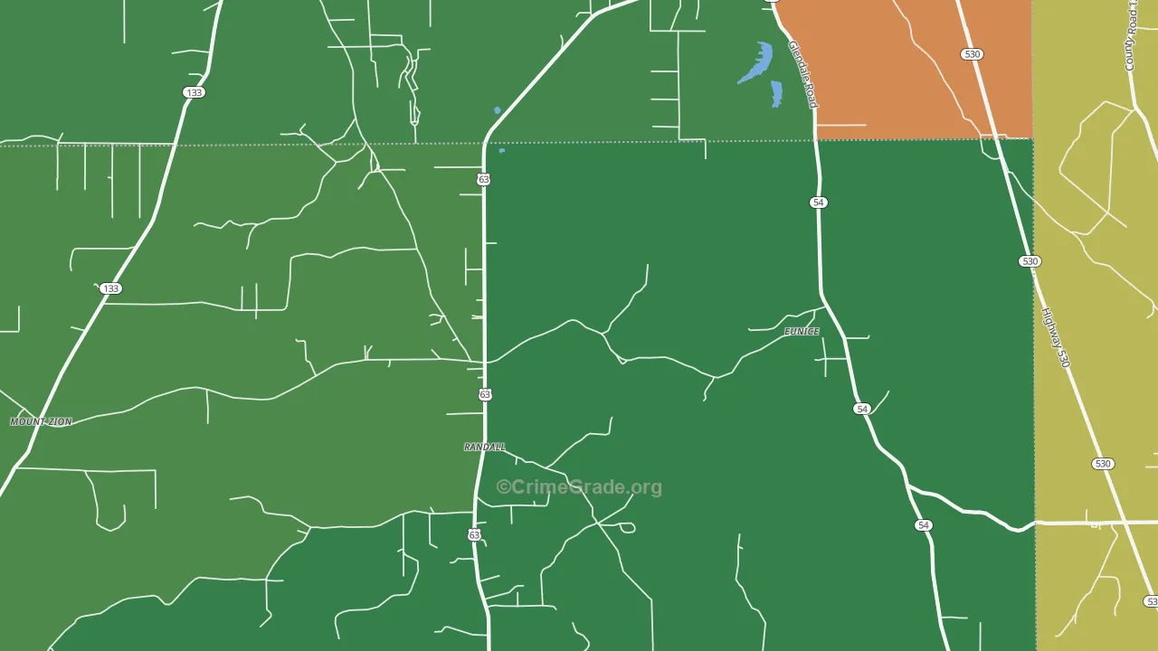 Randall, AR Map of Assault Rates
