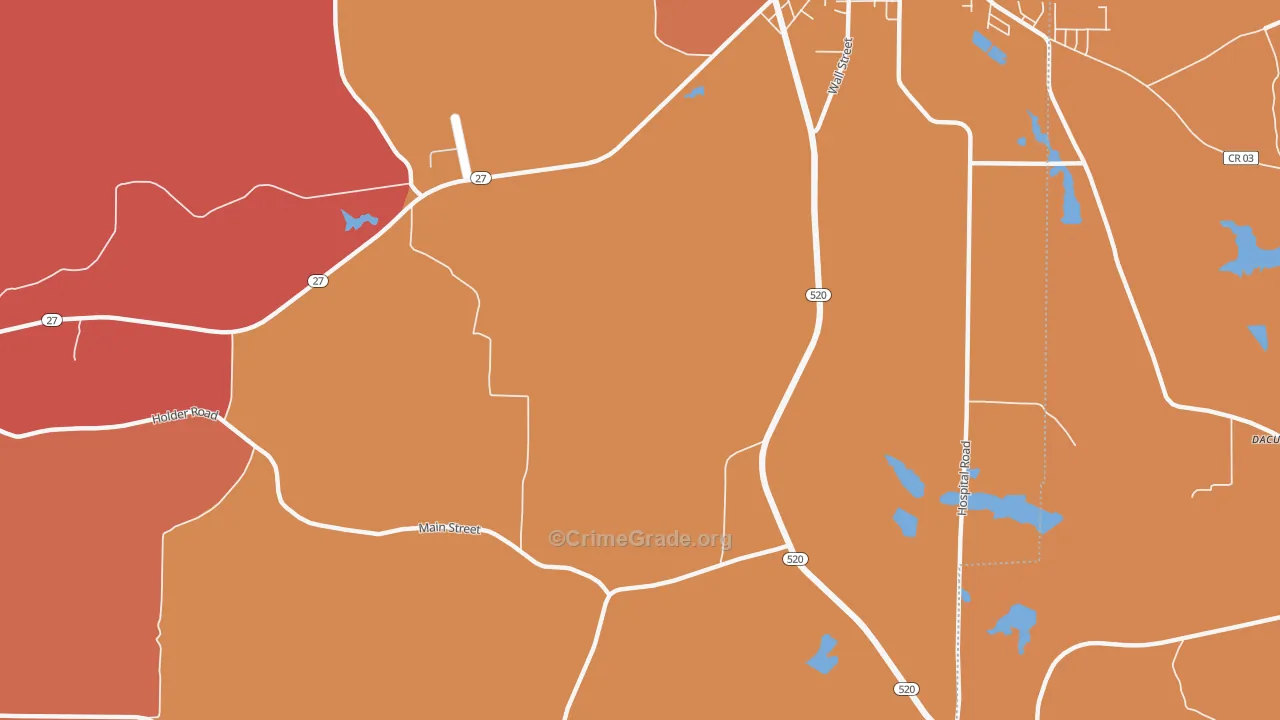 Randall, GA Map of Assault Rates