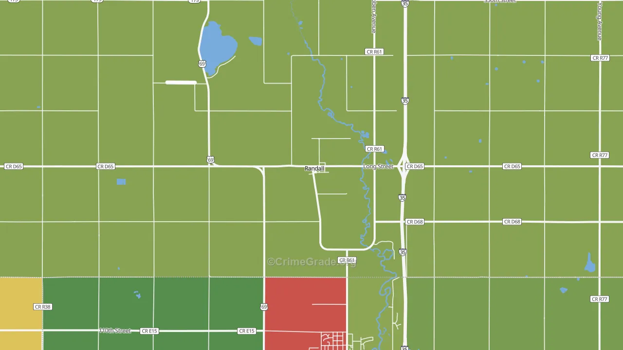 Randall, IA Map of Assault Rates