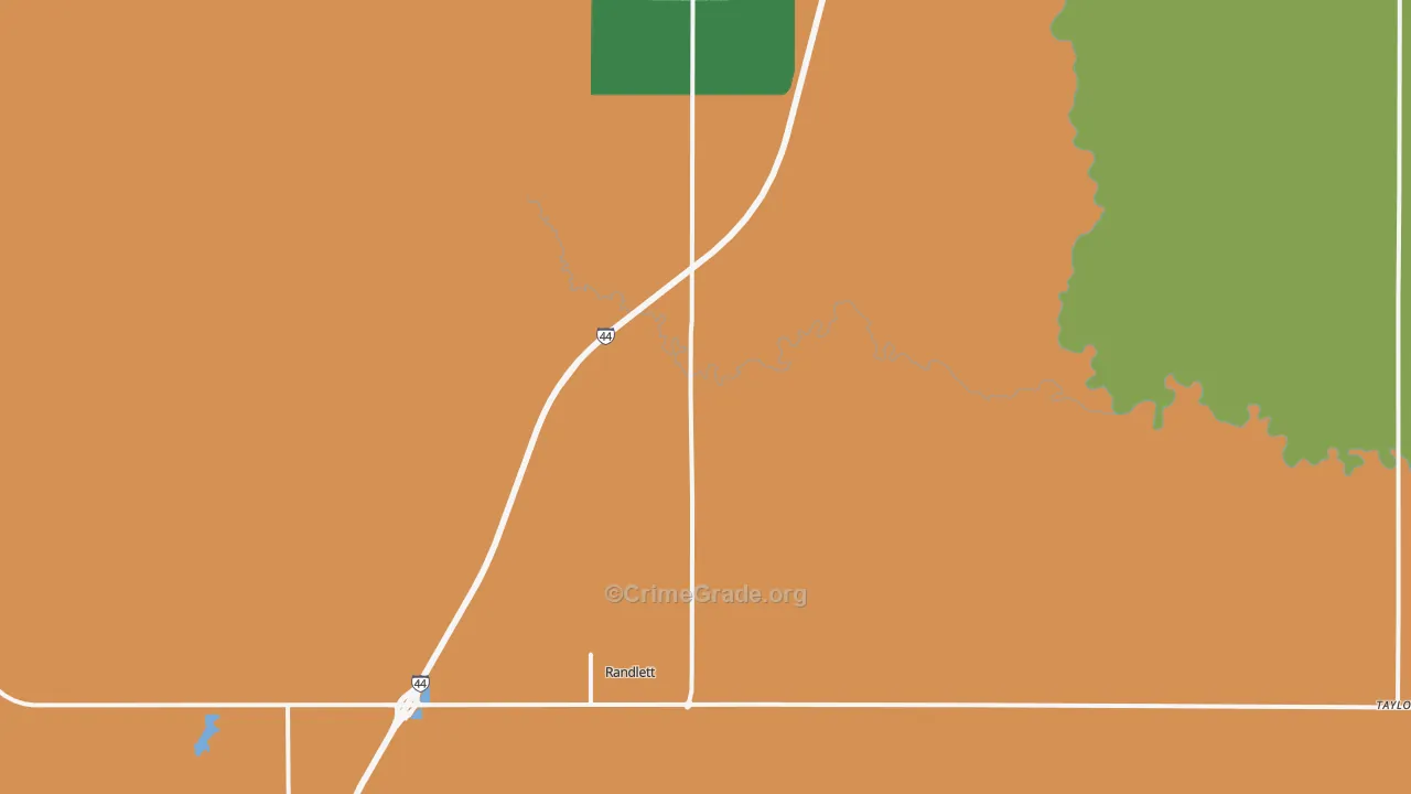 Randlett, OK Map of Assault Rates