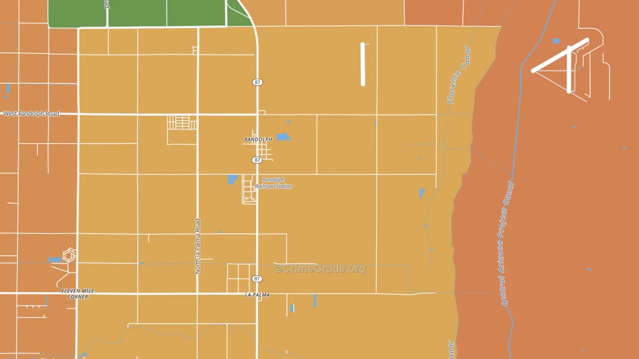 Randolph, AZ Map of Assault Rates