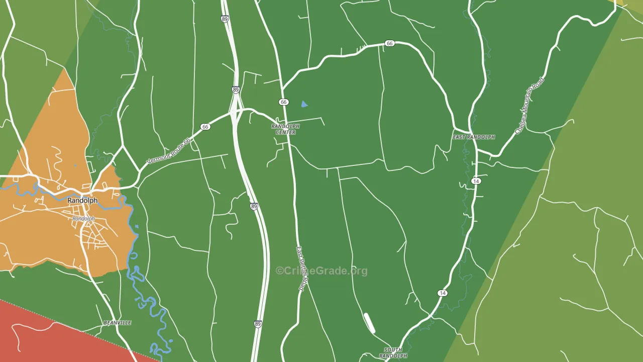 Randolph Center, VT Map of Assault Rates
