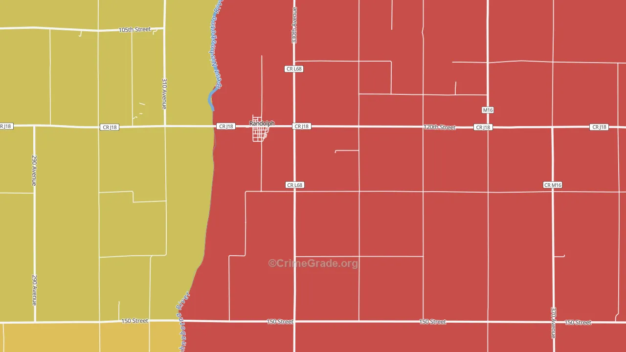 Randolph, IA Map of Assault Rates