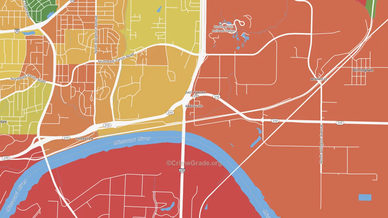 Randolph, MO Map of Assault Rates