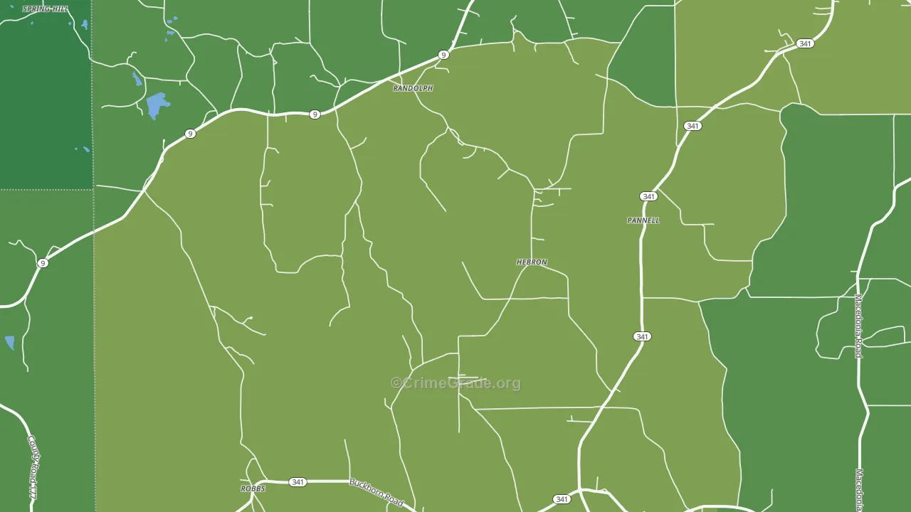 Randolph, MS Map of Assault Rates
