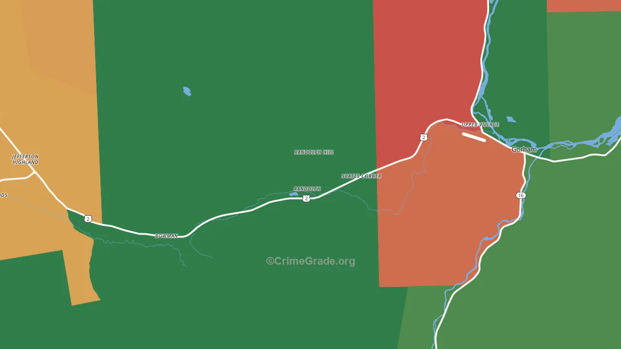 Randolph, NH Map of Assault Rates