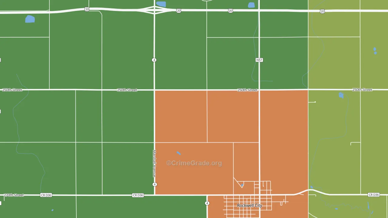 Rands, IA Map of Assault Rates