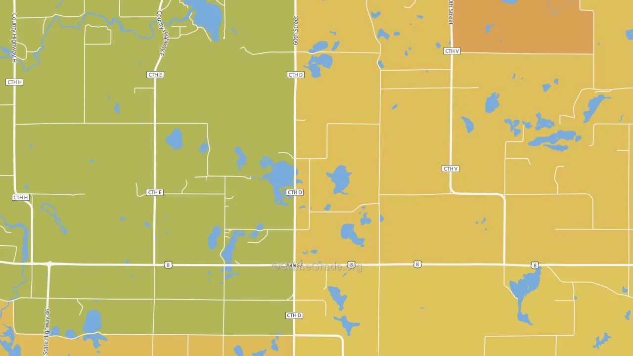 Range, WI Map of Assault Rates