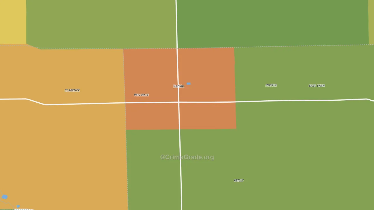 Rankin, IL Map of Assault Rates