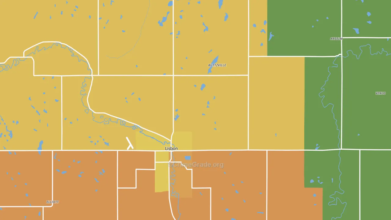 Ransom County, ND Map of Assault Rates
