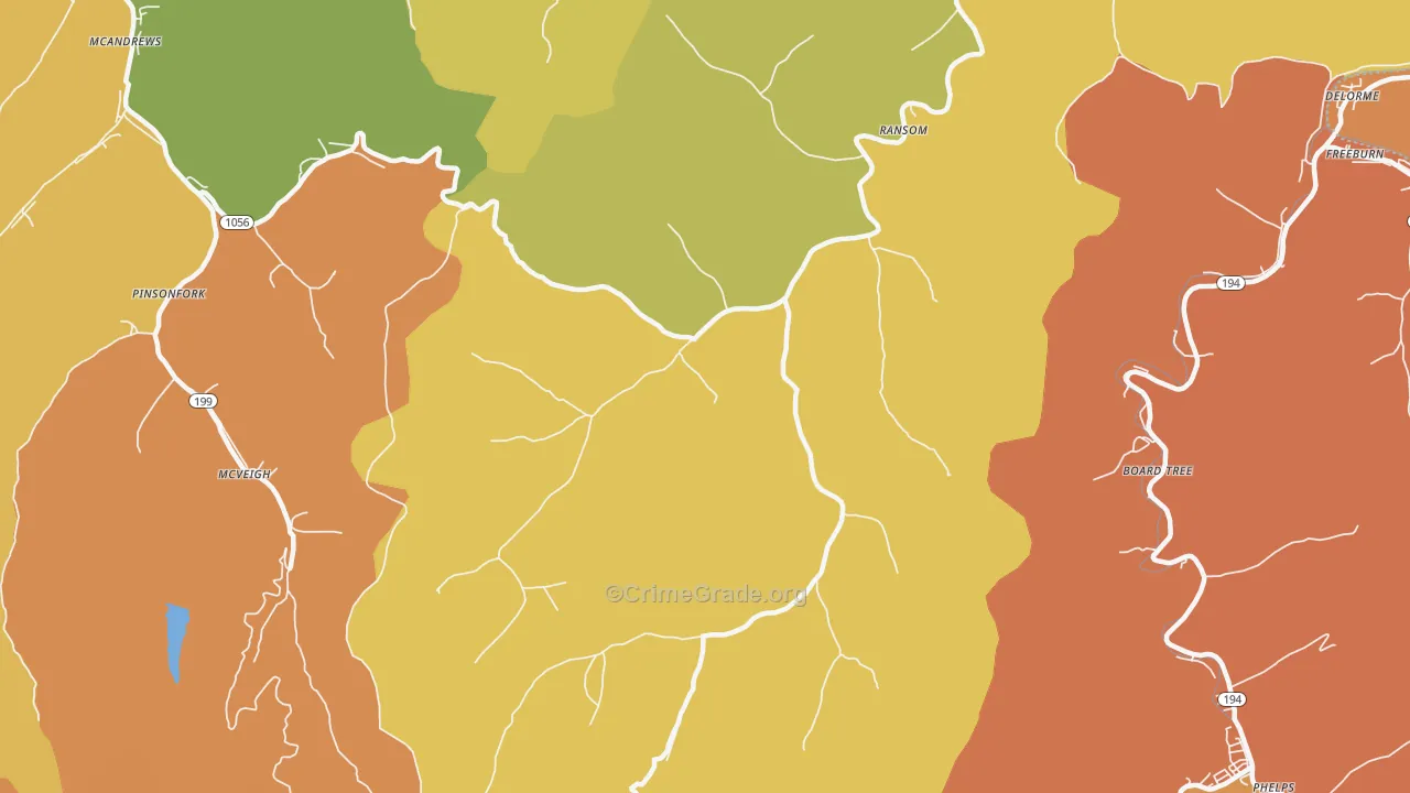 Ransom, KY Map of Assault Rates