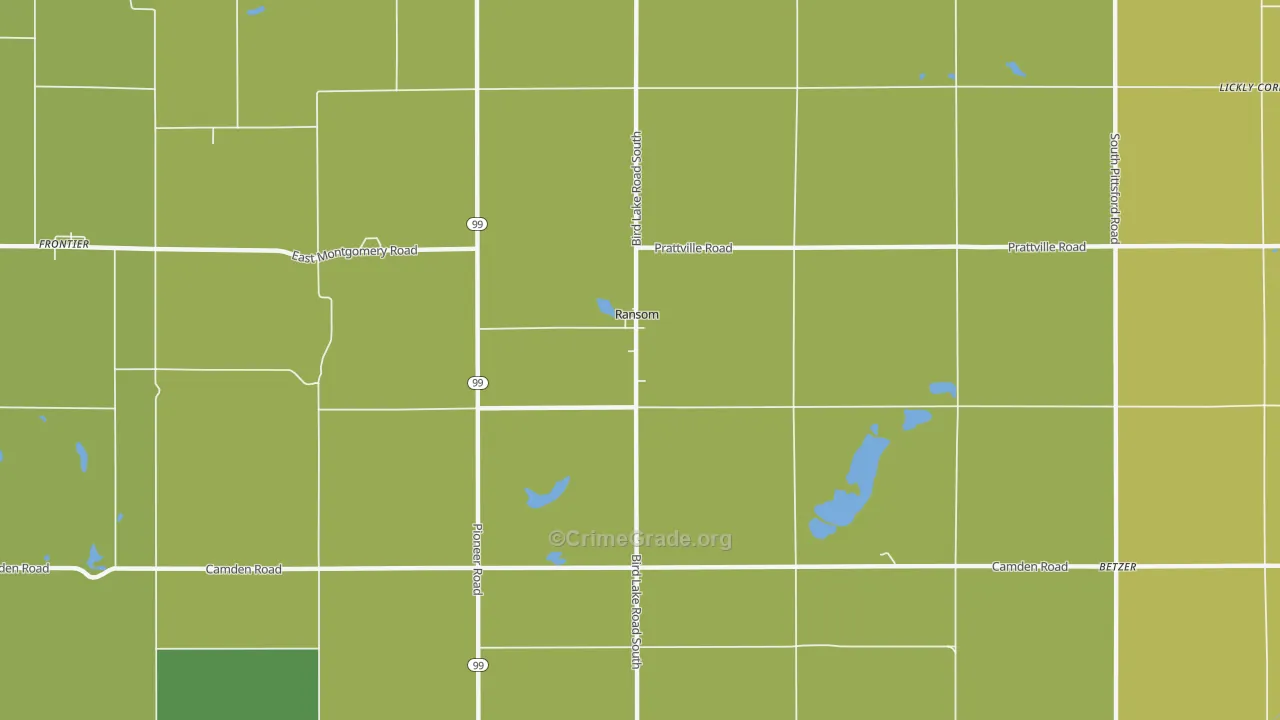 Ransom, MI Map of Assault Rates