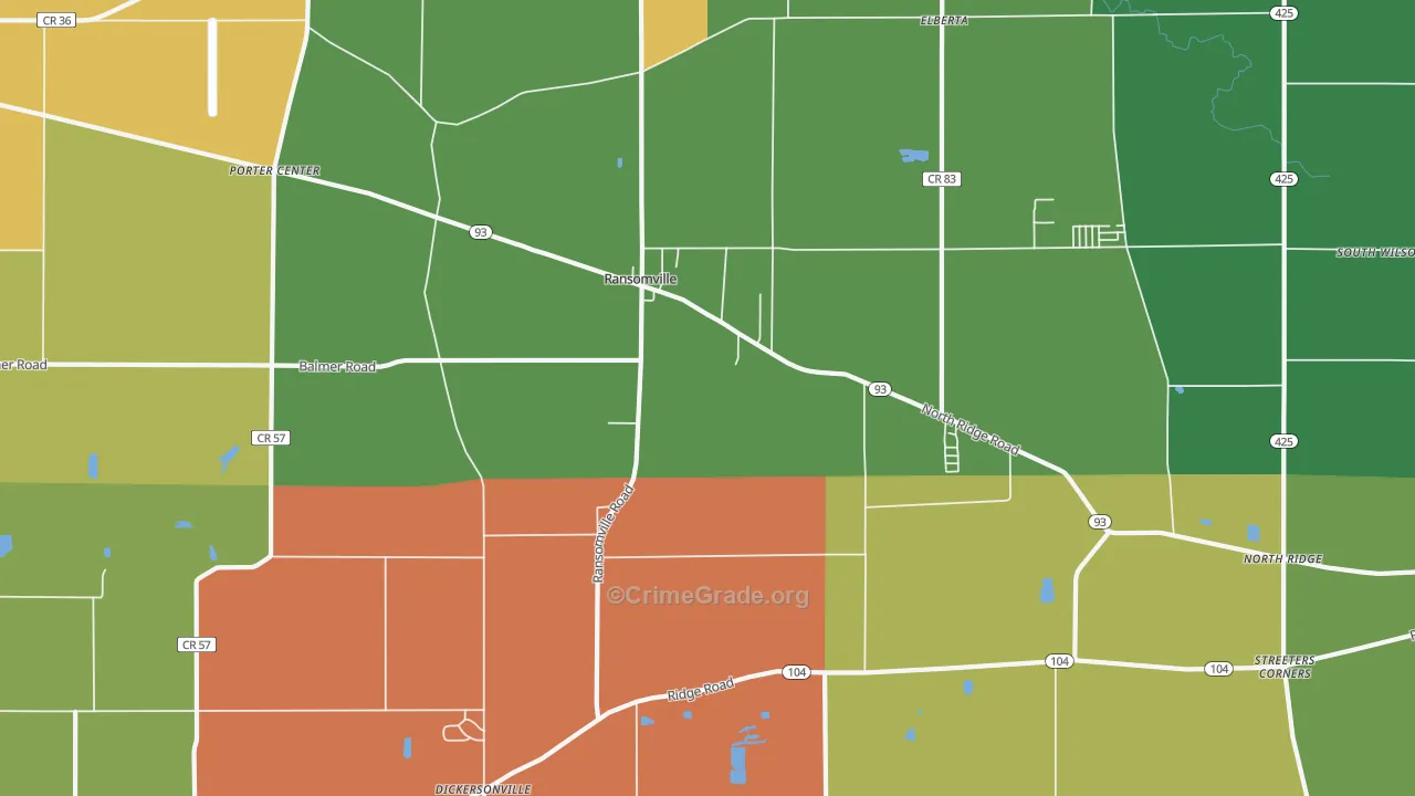 Ransomville, NY Map of Assault Rates
