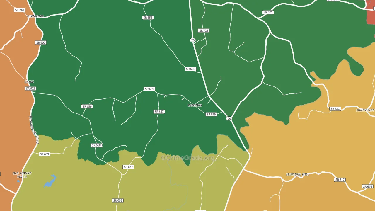 Ransons, VA Map of Assault Rates