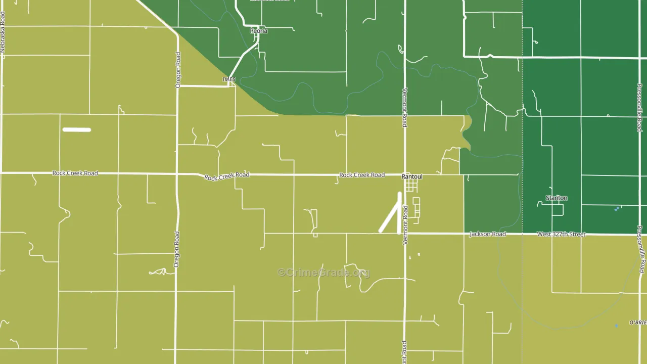 Rantoul, KS Map of Assault Rates