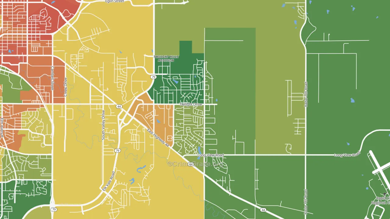 Rapid Valley, SD Map of Assault Rates