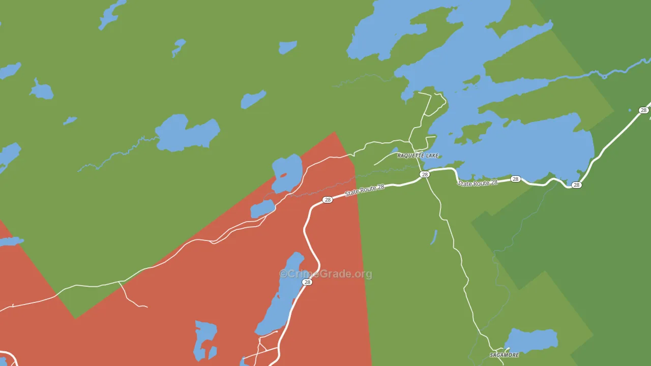 Raquette Lake, NY Map of Assault Rates