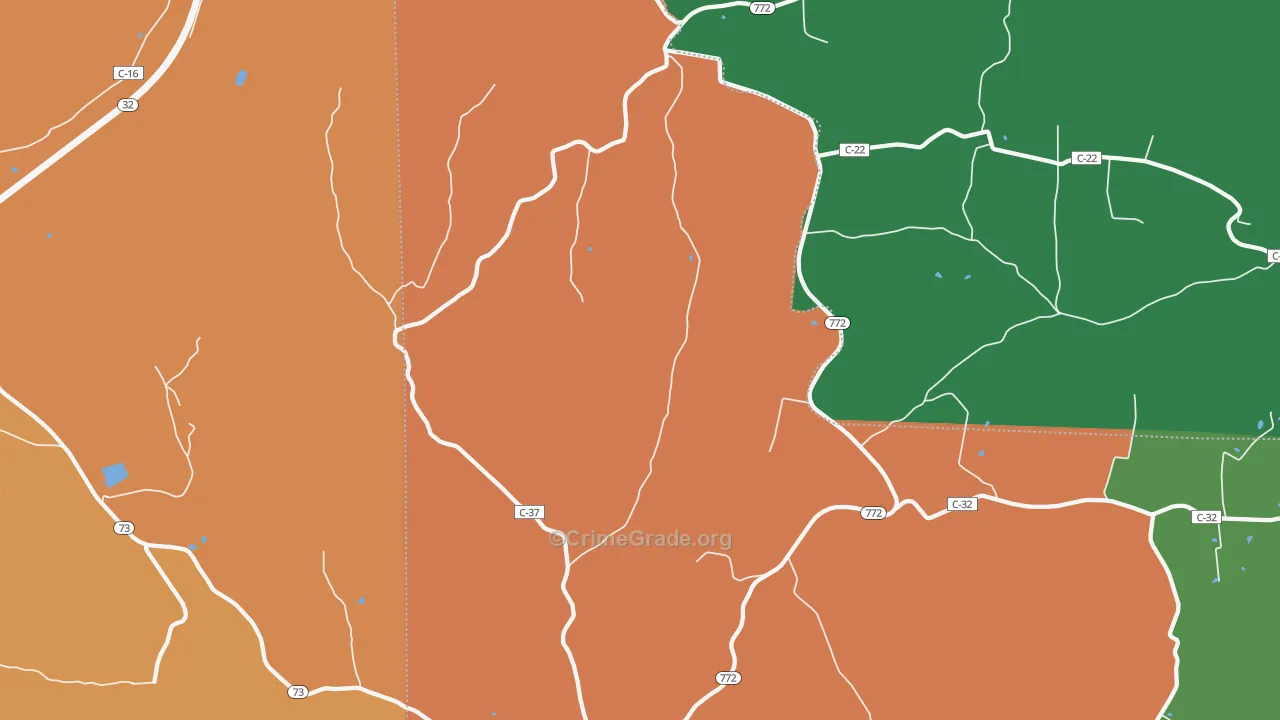 Rarden, OH Map of Assault Rates