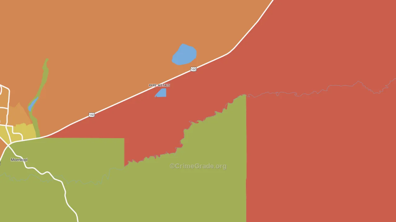 Rare Metals, AZ Map of Assault Rates