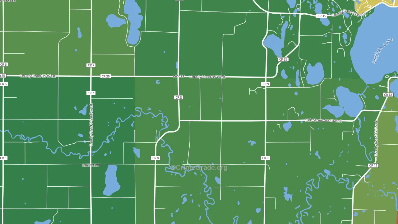 Rassat, MN Map of Assault Rates