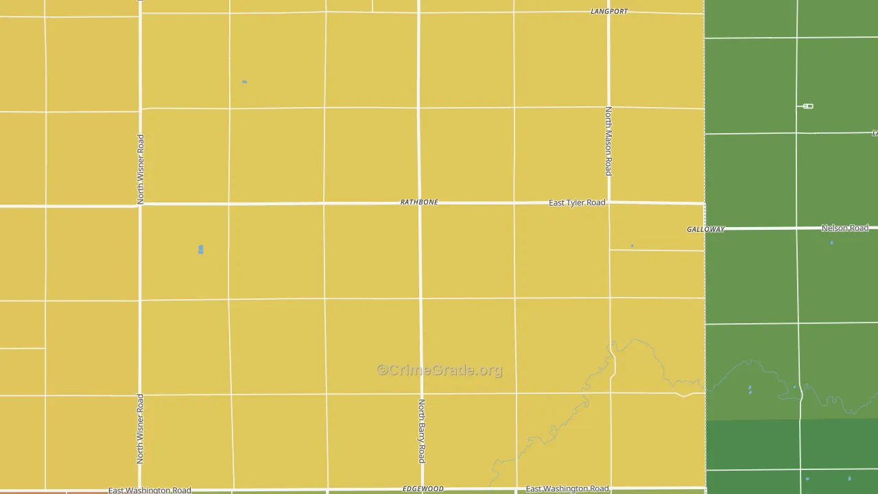 Rathbone, MI Map of Assault Rates