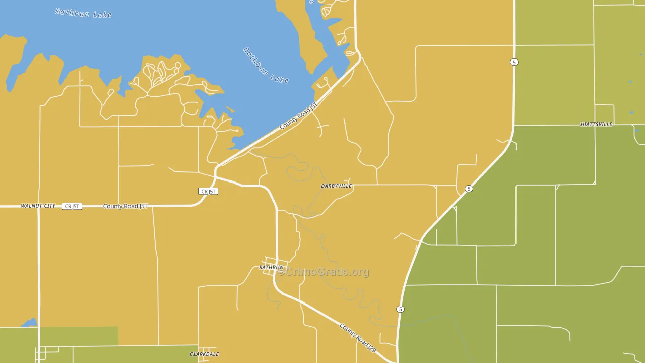 Rathbun, IA Map of Assault Rates